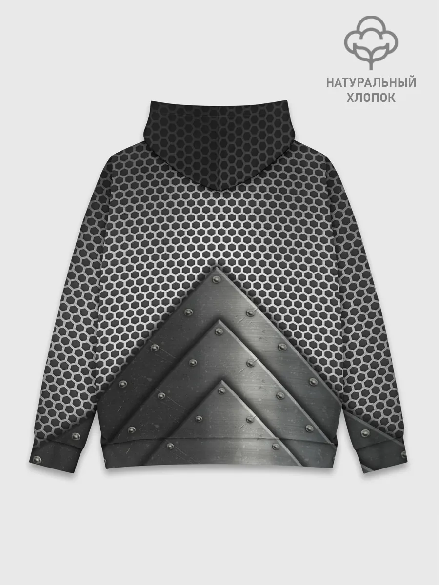 Худи мужской база хлопок / Броня металлическая