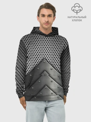 Худи мужской база хлопок / Броня металлическая