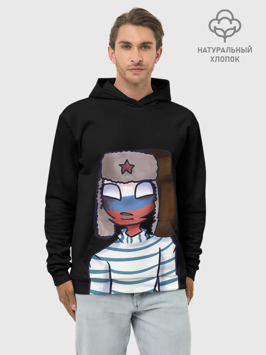 Худи мужской база хлопок / CountryHumans - Россия
