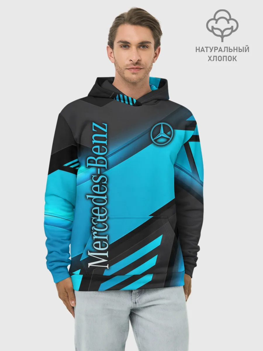 Худи мужской база хлопок / MERCEDES-BENZ | МЭРСЭДЭС
