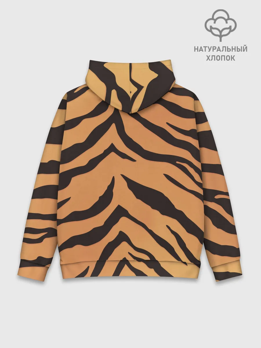 Худи мужской база хлопок / Тигриный камуфляж