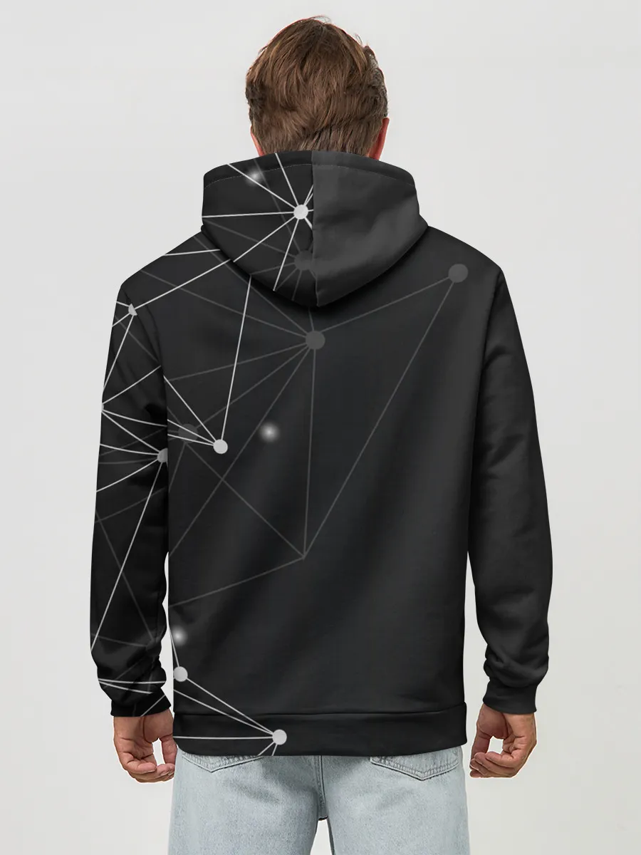 Худи мужской база хлопок / si-fi art