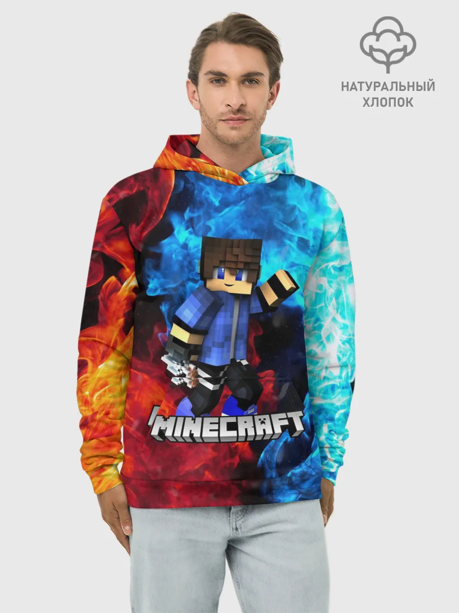 Худи мужской база хлопок / Minecraft / Майнкрафт