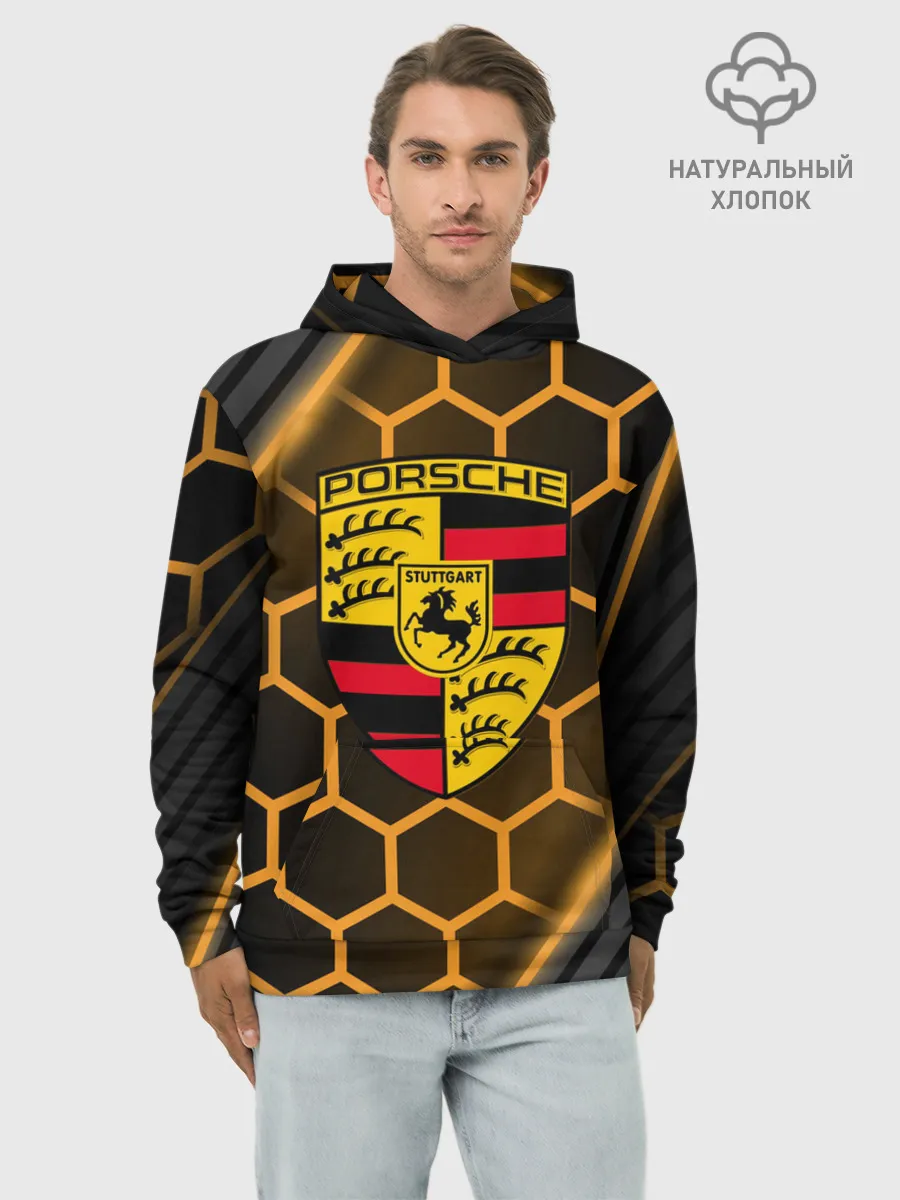Худи мужской база хлопок / PORSCHE | ПОРШЕ