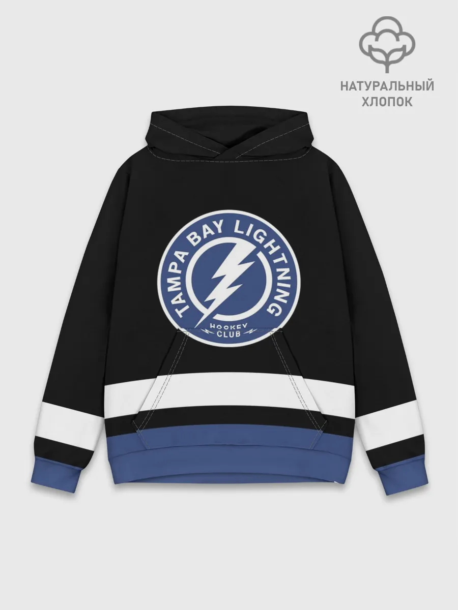 Худи мужской база хлопок / Тампа-Бэй Лайтнинг