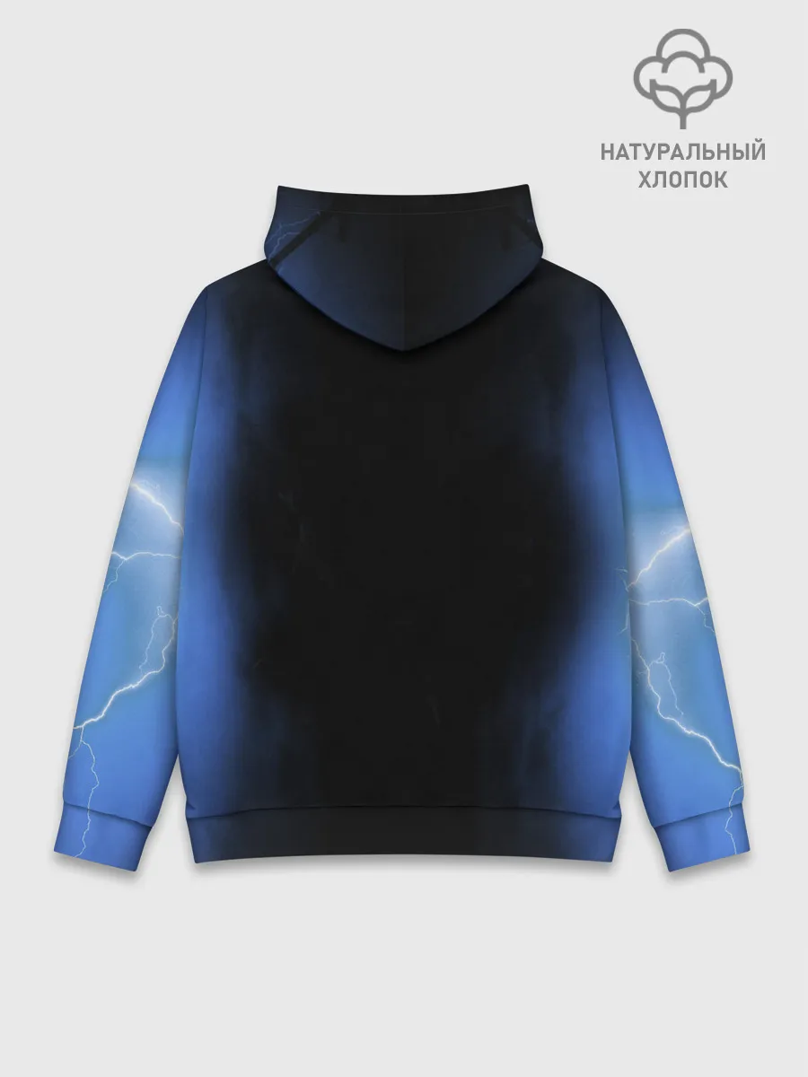 Худи мужской база хлопок / Грозовой кошак