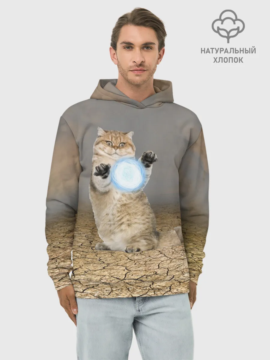 Худи мужской база хлопок / Земляной кошак с расенганом
