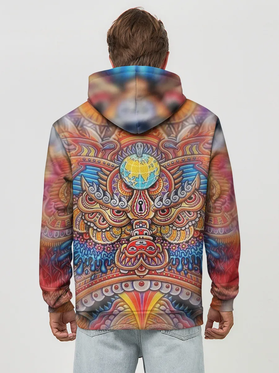 Худи мужской база хлопок / Rising dragon