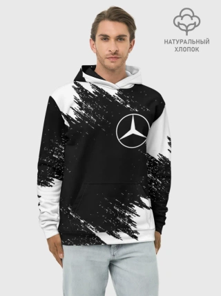 Худи мужской база хлопок / MERCEDES | МЕРСЕДЕС