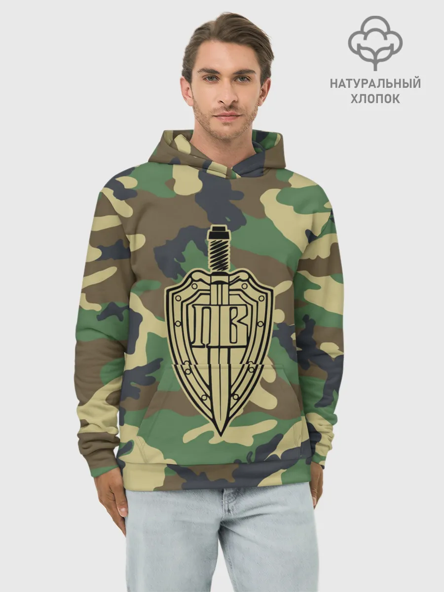 Худи мужской база хлопок / Пограничные Войска