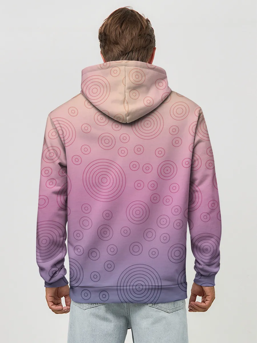 Худи мужской база хлопок / Абстрактный узор