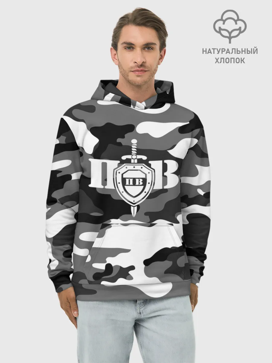 Худи мужской база хлопок / Пограничные Войска