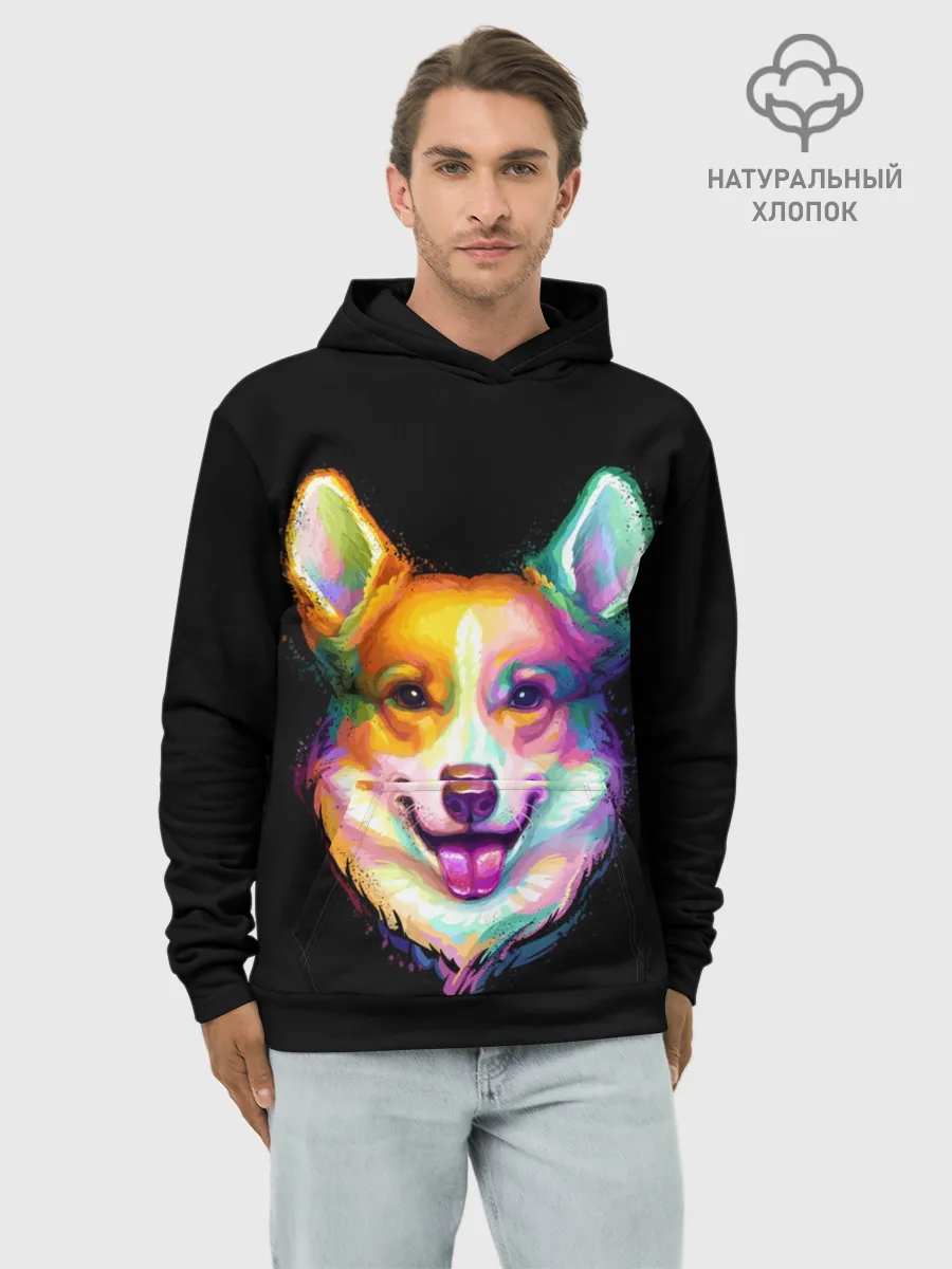 Худи мужской база хлопок / Корги