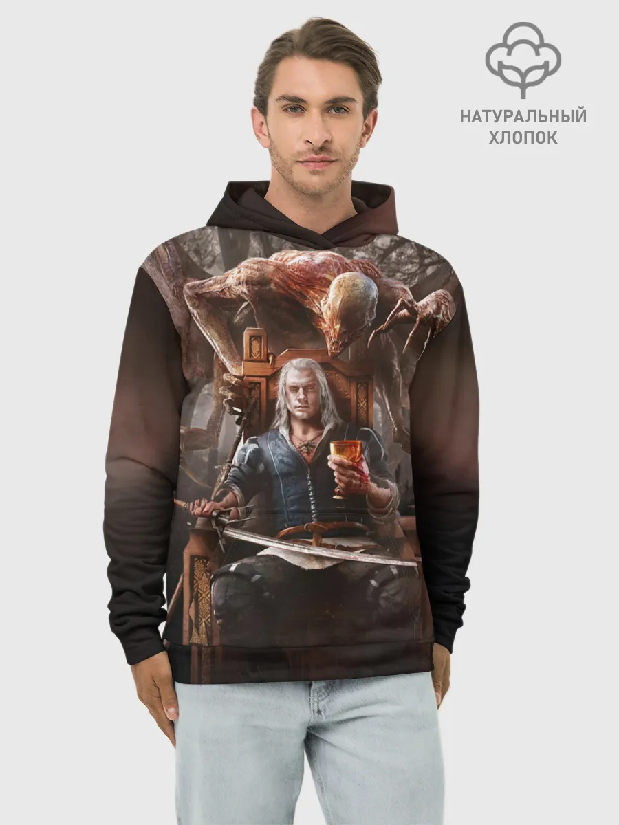 Худи мужской база хлопок / КРОВЬ И ВЕДЬМАК