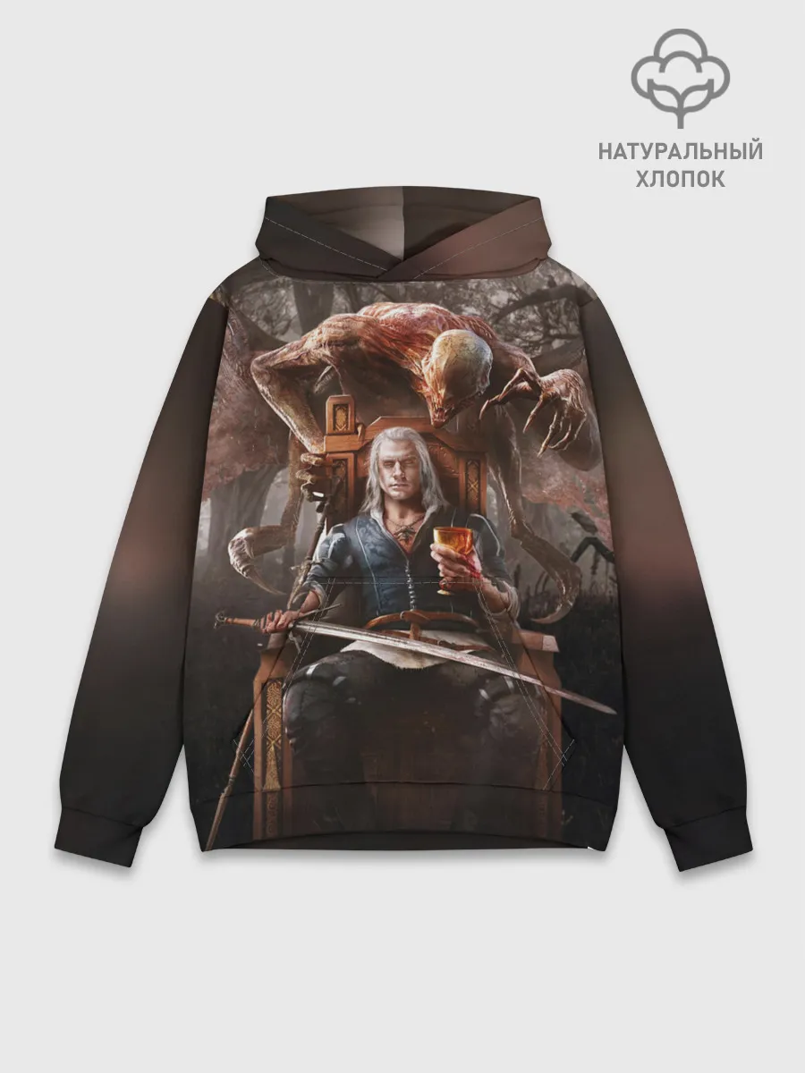 Худи мужской база хлопок / КРОВЬ И ВЕДЬМАК
