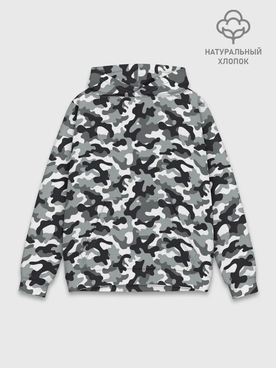 Худи мужской база хлопок / Камуфляж