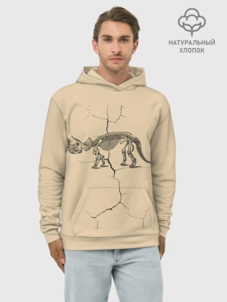 Худи мужской база хлопок / Triceratops skeleton