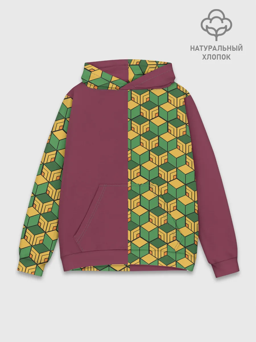 Худи мужской база хлопок / ГИЮ ТОМИОКА / KIMETSU NO YAIBA