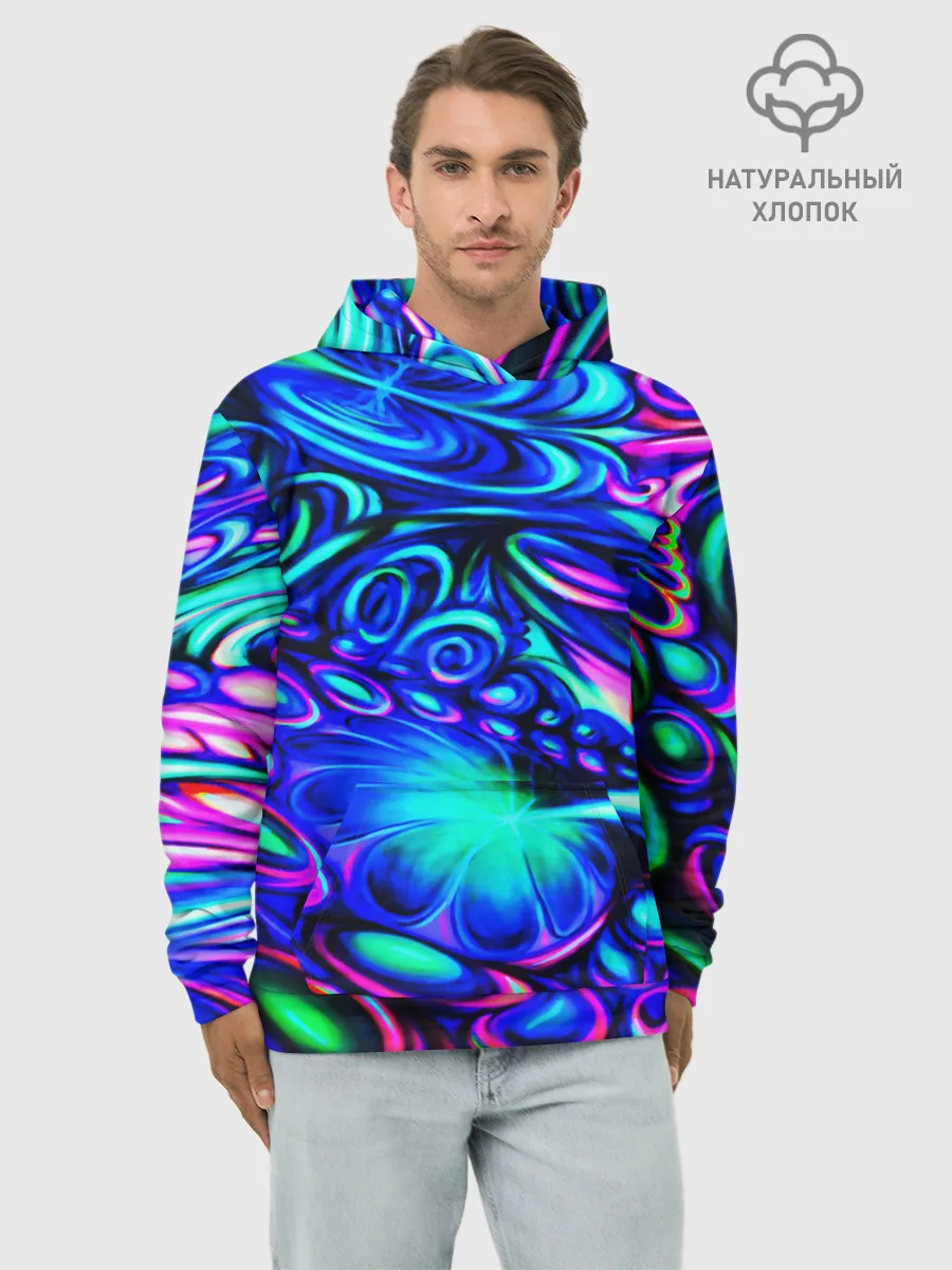 Худи мужской база хлопок / PSY NEON
