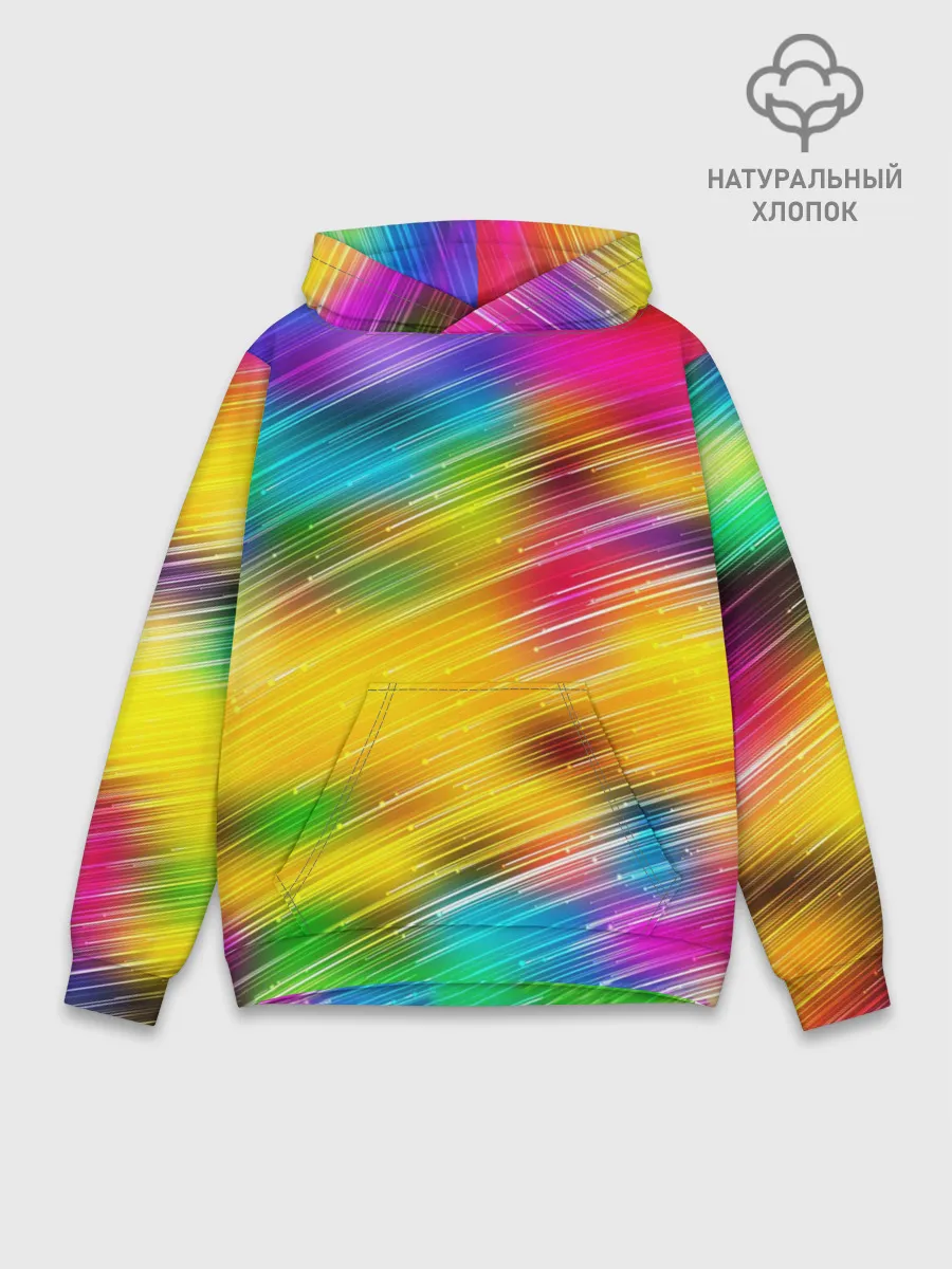 Худи мужской база хлопок / Радужный звездопад