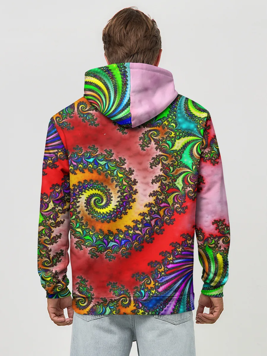 Худи мужской база хлопок / ФРАКТАЛЬНЫЙ УЗОР