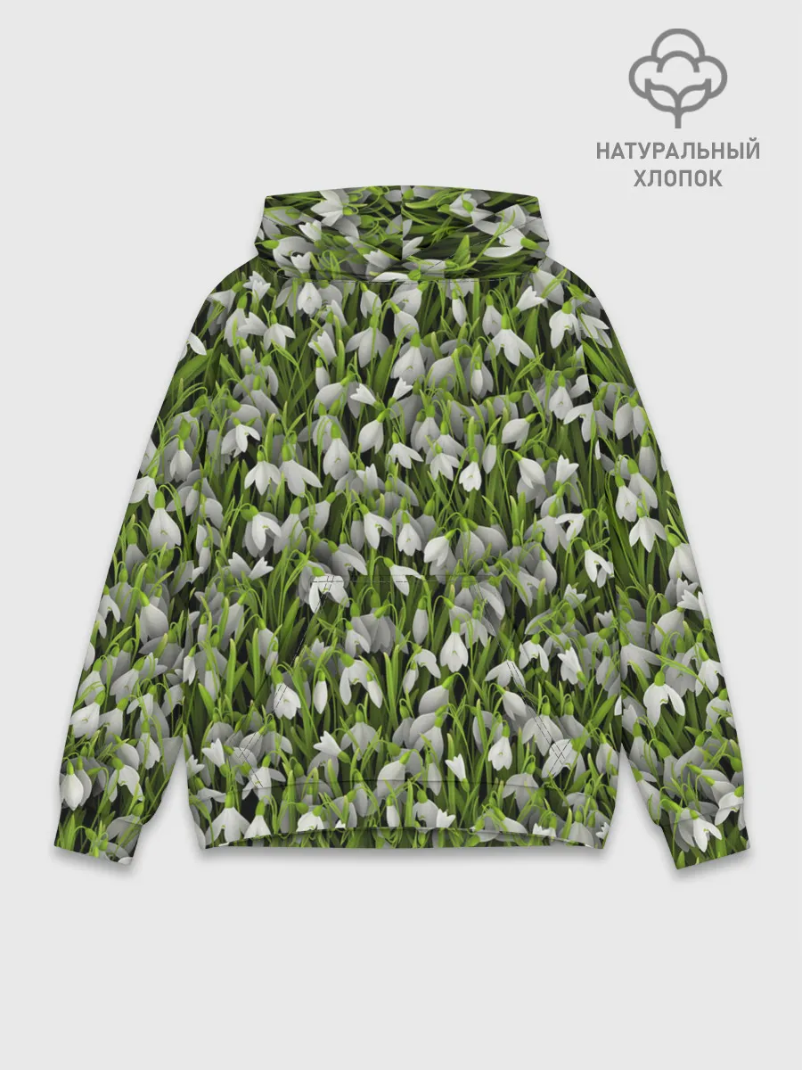 Худи мужской база хлопок / Подснежники