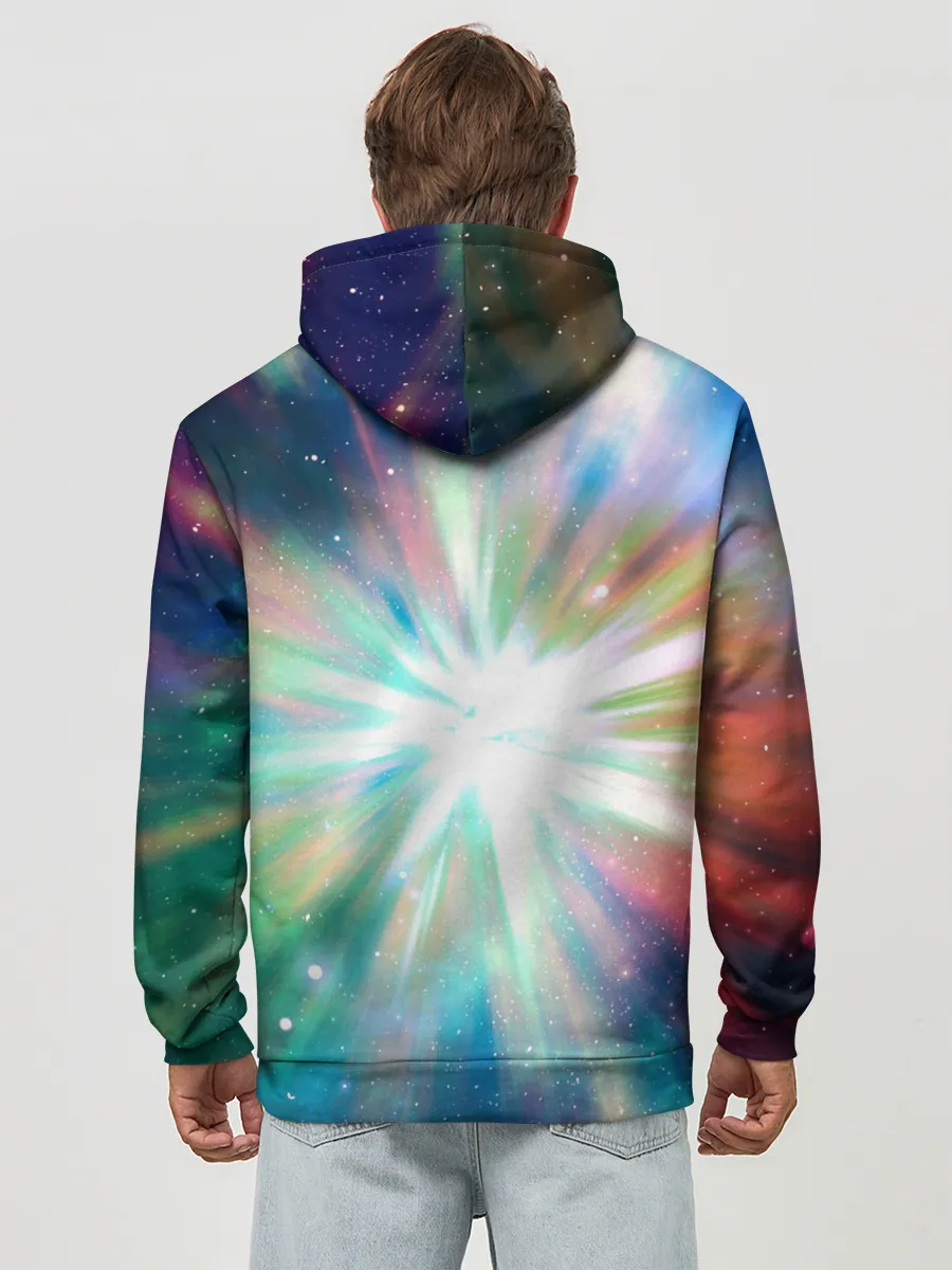 Худи мужской база хлопок / Космическая вспышка