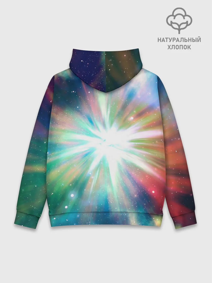 Худи мужской база хлопок / Космическая вспышка