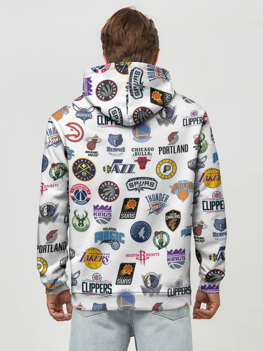 Худи мужской база хлопок / NBA Pattern | НБА Паттерн