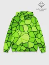 Худи мужской база хлопок / Зеленая мозаика