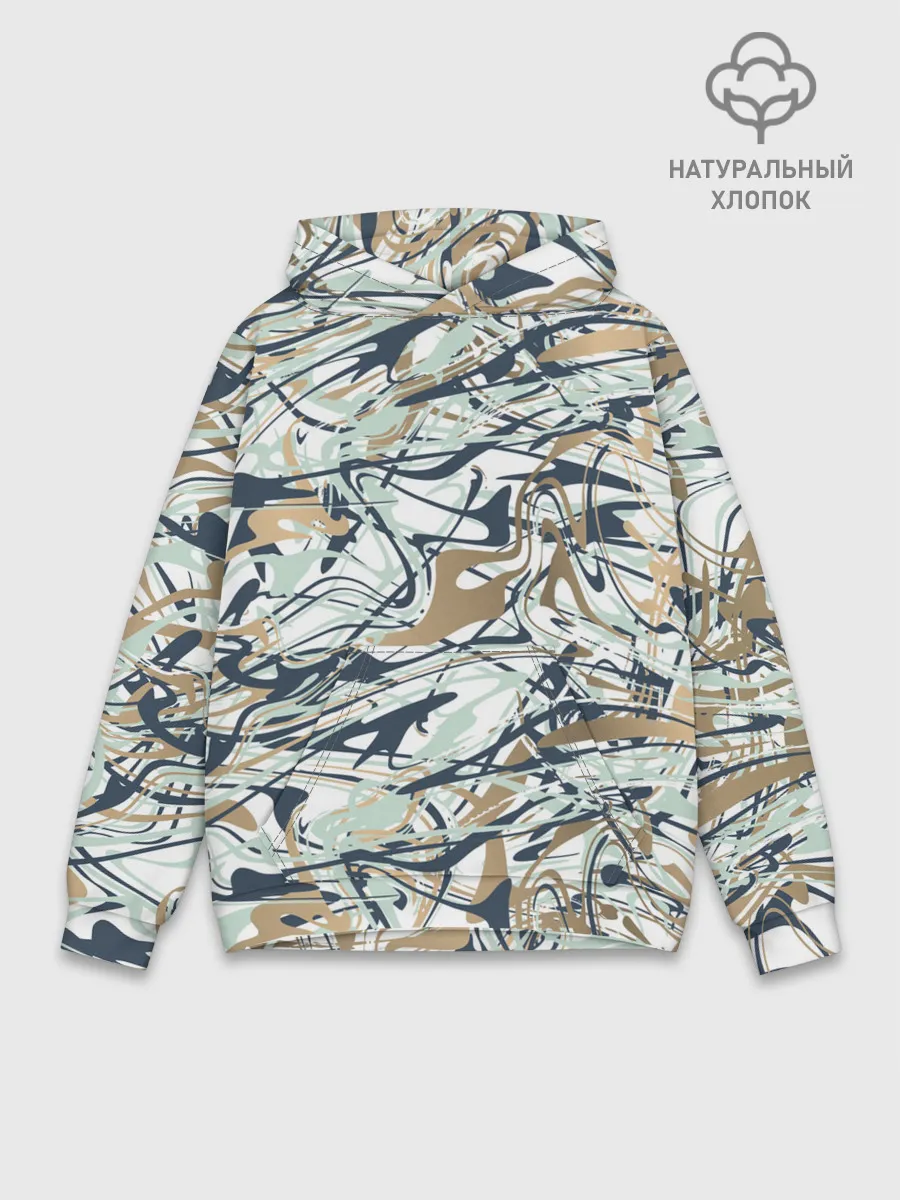 Худи мужской база хлопок / Узор красками