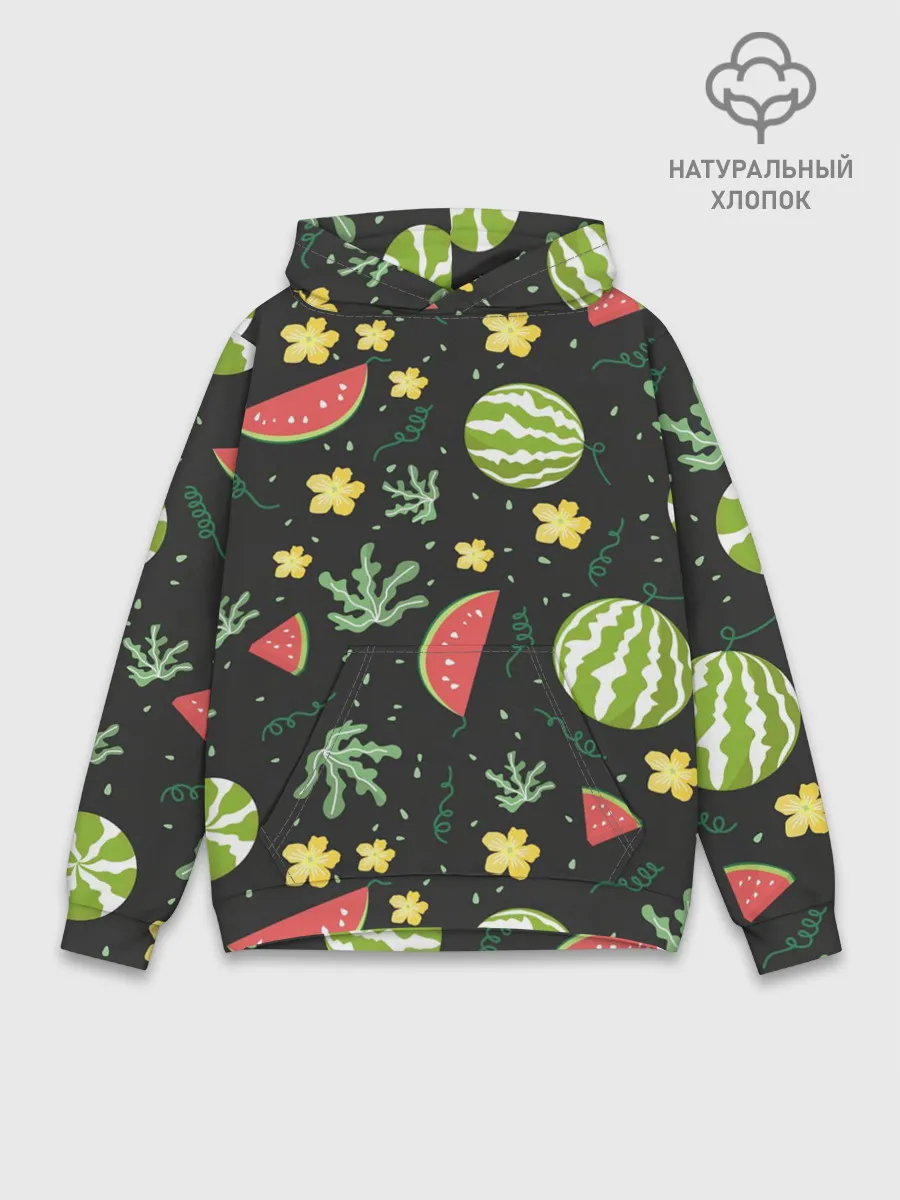 Худи мужской база хлопок / Арбузики