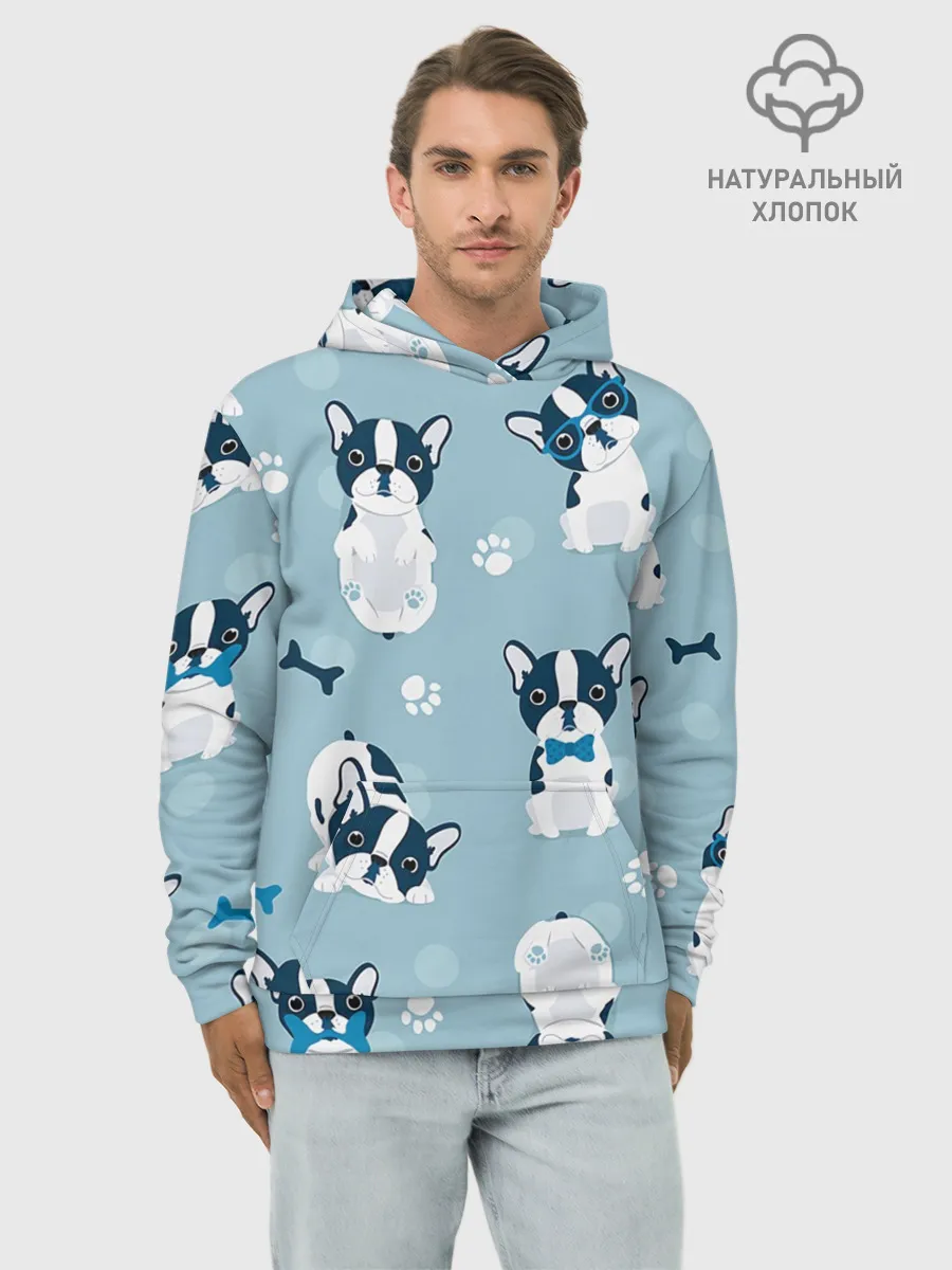 Худи мужской база хлопок / Собачки