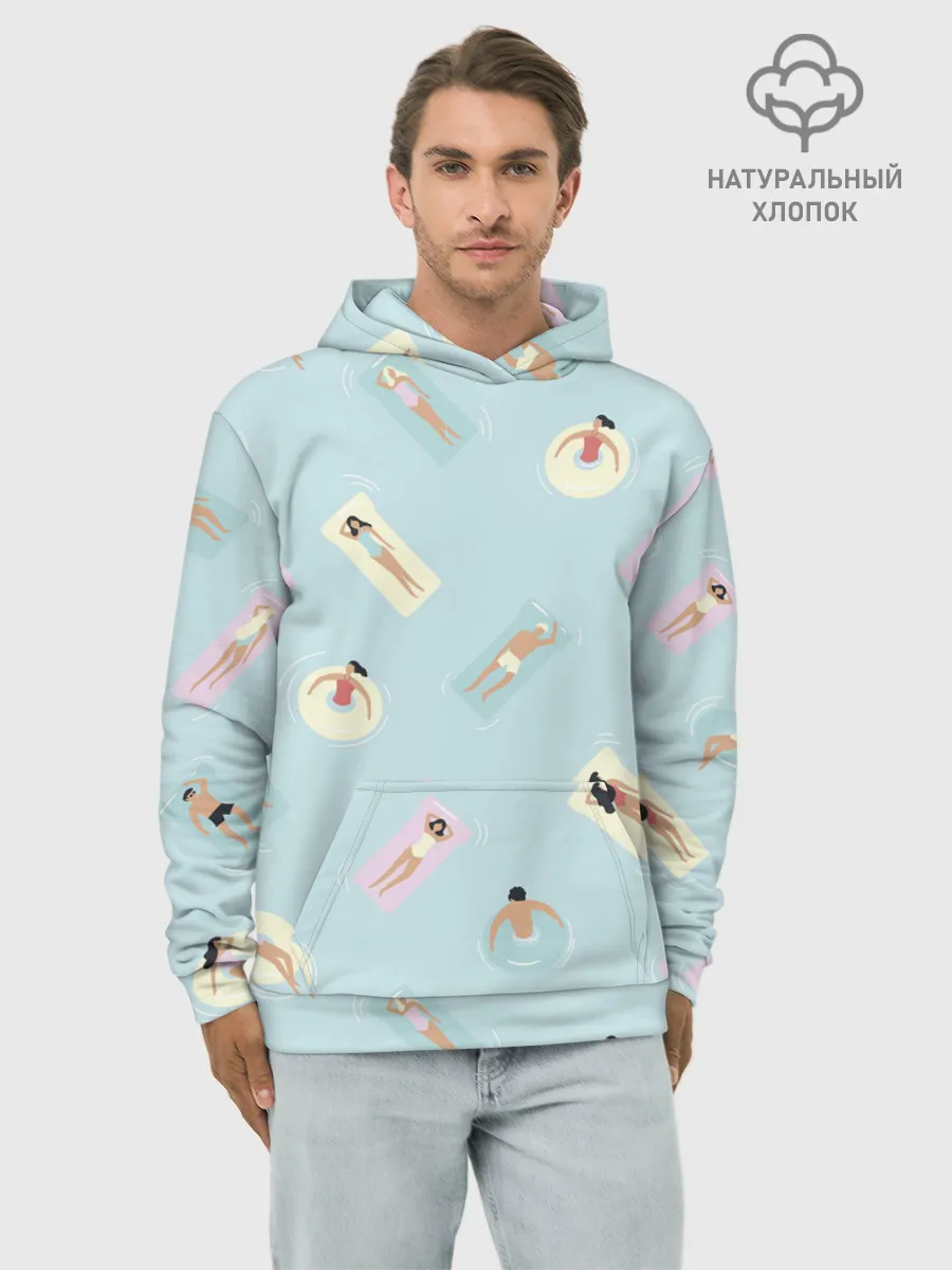 Худи мужской база хлопок / Пляжный сезон
