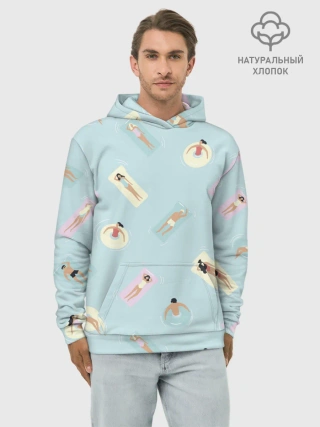 Худи мужской база хлопок / Пляжный сезон