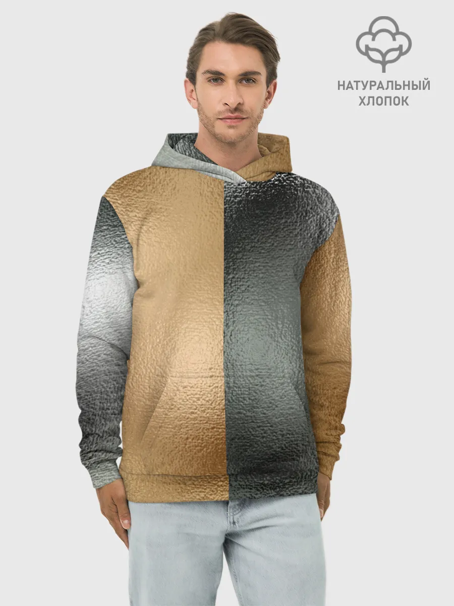 Худи мужской база хлопок / Золото и Серебро