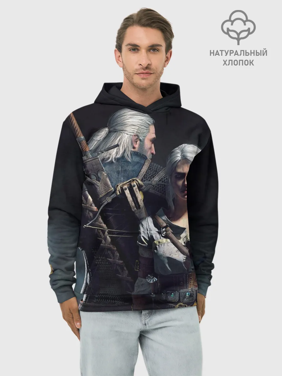 Худи мужской база хлопок / Ведьмак Геральд