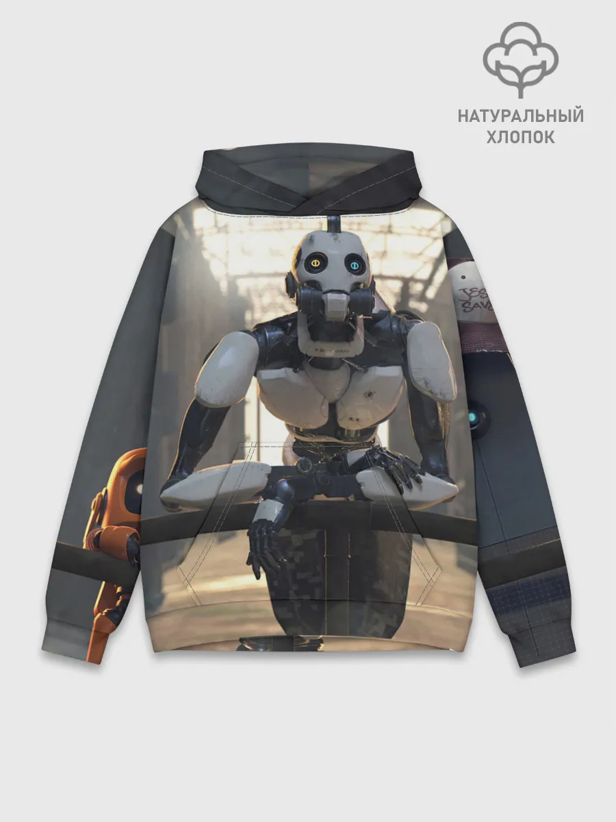 Худи мужской база хлопок / Любовь Смерть Роботы