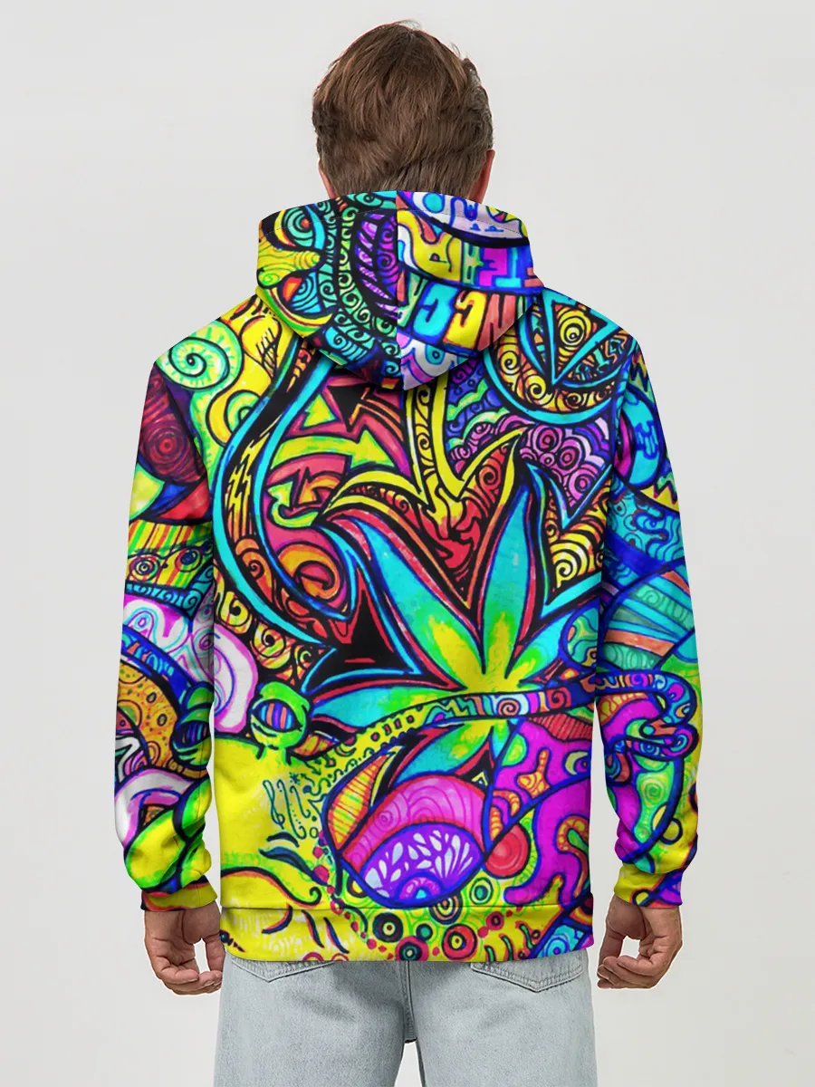 Худи мужской база хлопок / PSY ABSTRACTION