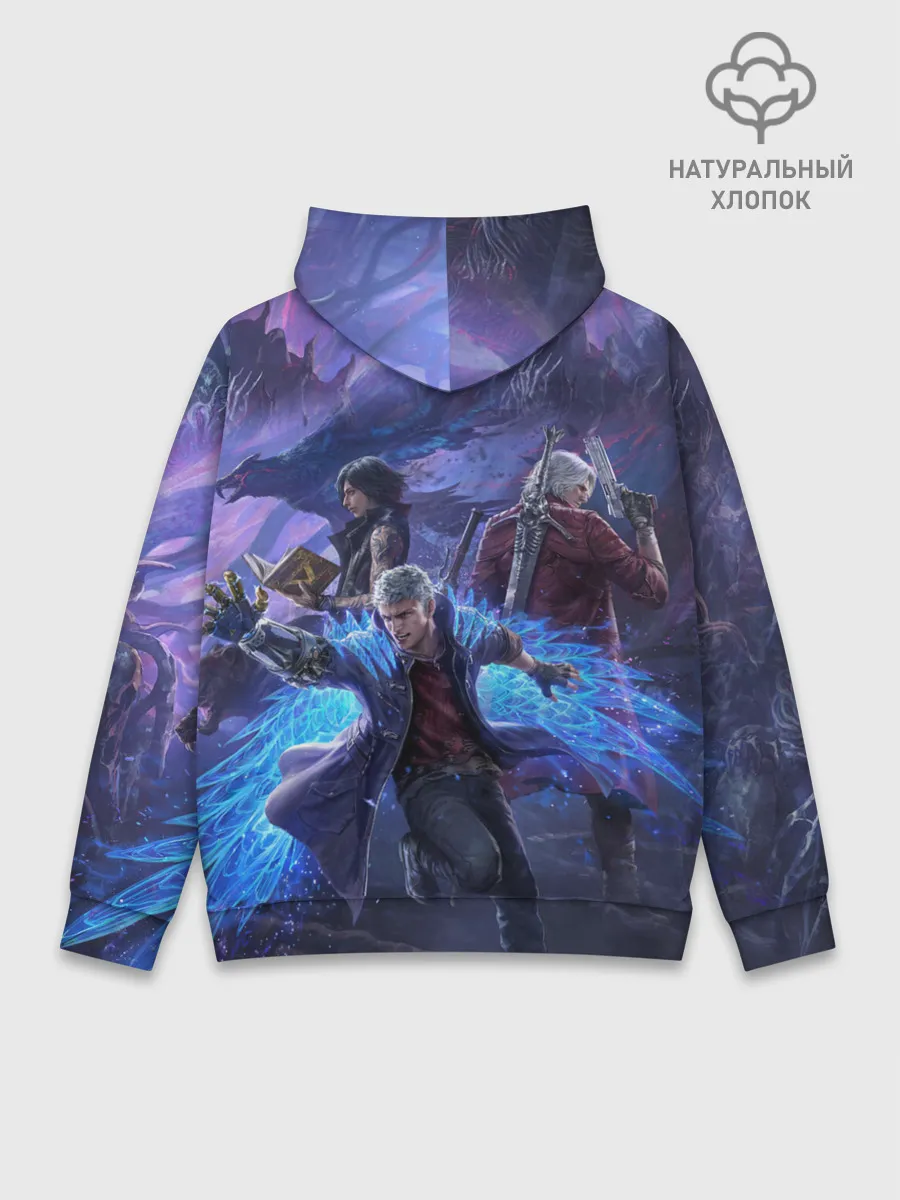 Худи мужской база хлопок / DEVIL MAY CRY | ДЕВИЛ МАЙ КРАЙ
