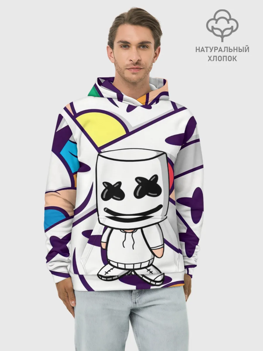 Худи мужской база хлопок / MARSHMELLO