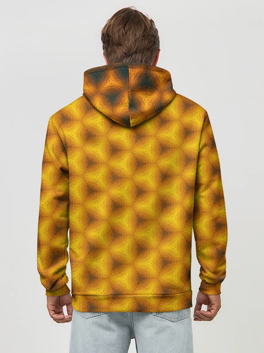 Худи мужской база хлопок / Синие соты