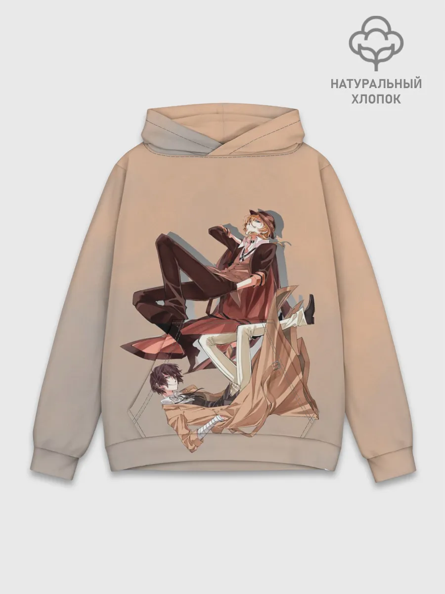 Худи мужской база хлопок / Дазай и Чуя