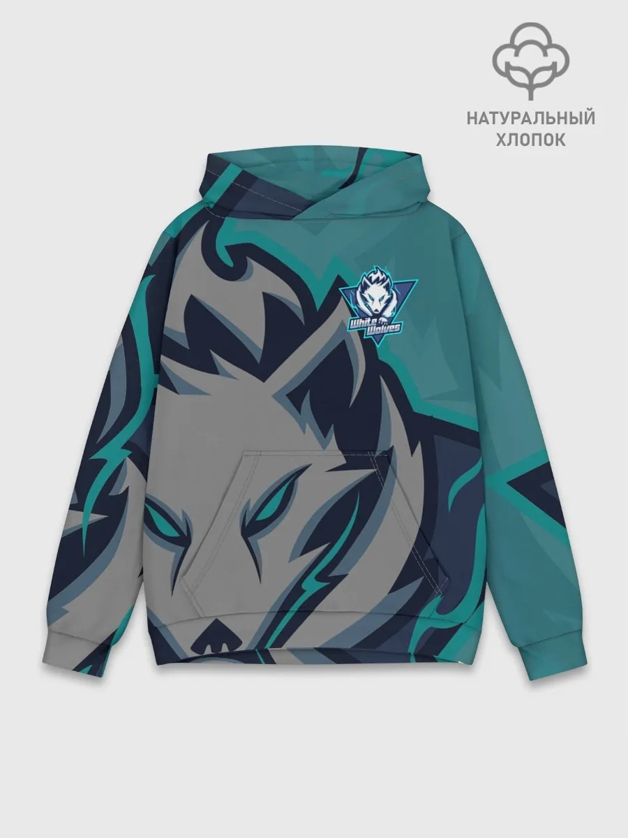 Худи мужской база хлопок / Форма White wolves