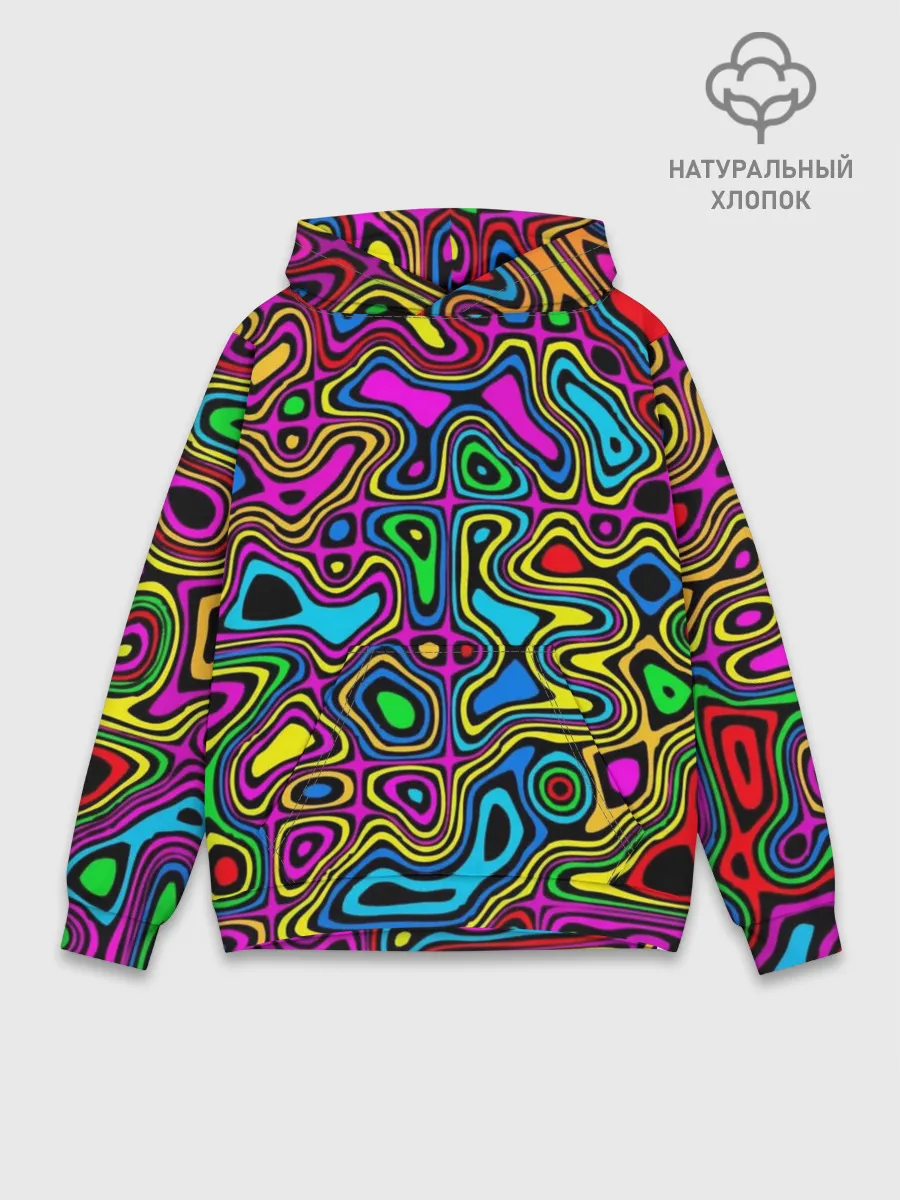 Худи мужской база хлопок / Психоделика
