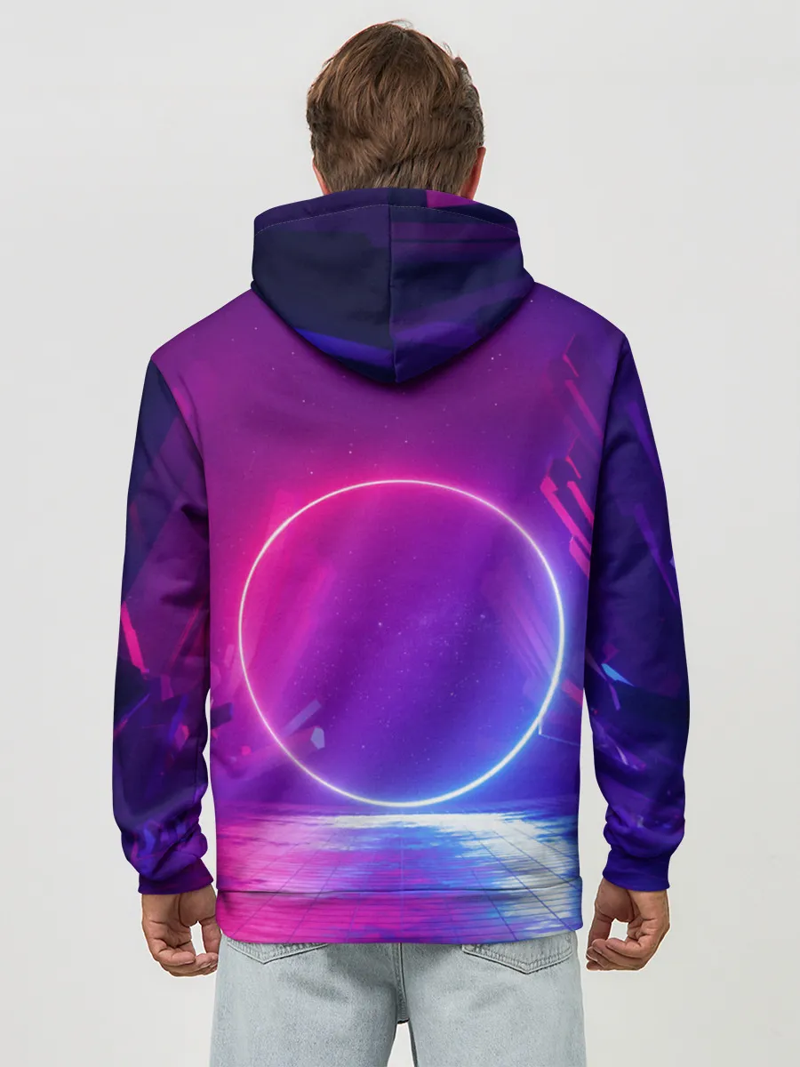 Худи мужской база хлопок / НЕОНОВЫЙ КРУГ