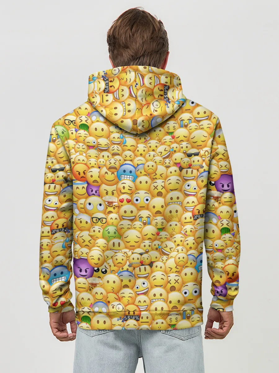 Худи мужской база хлопок / Смайлики Emoji