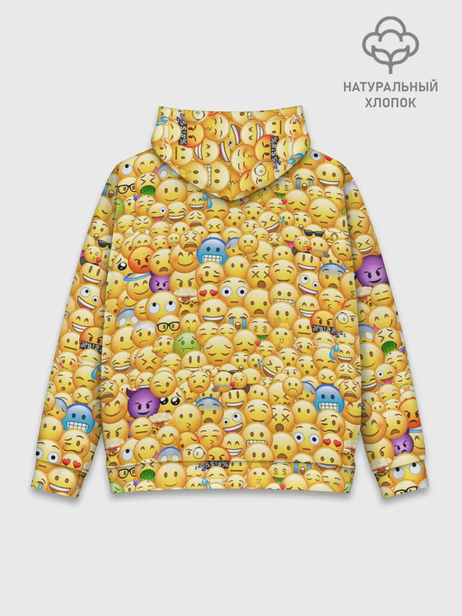 Худи мужской база хлопок / Смайлики Emoji