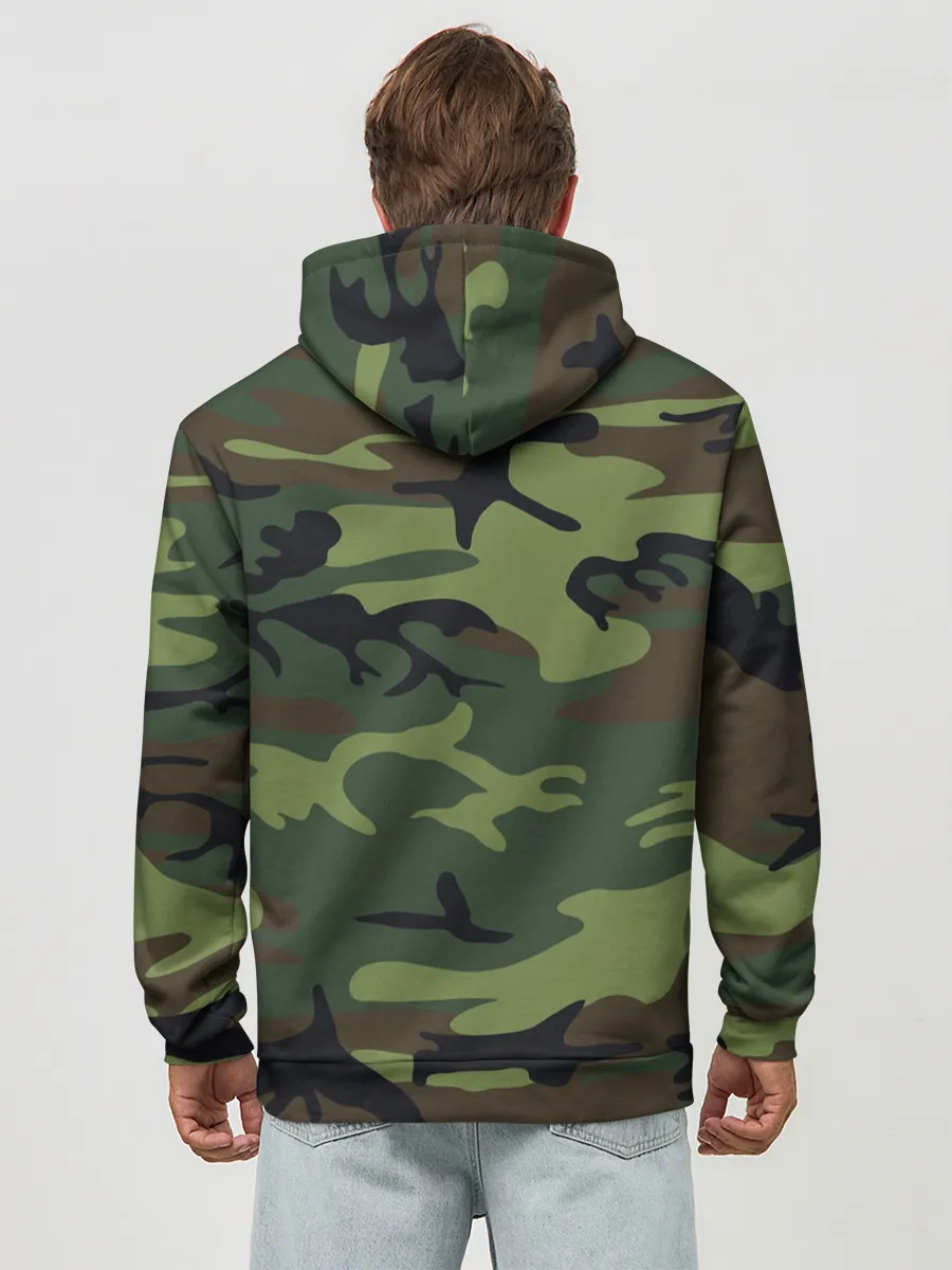 Худи мужской база хлопок / Военный камуфляж