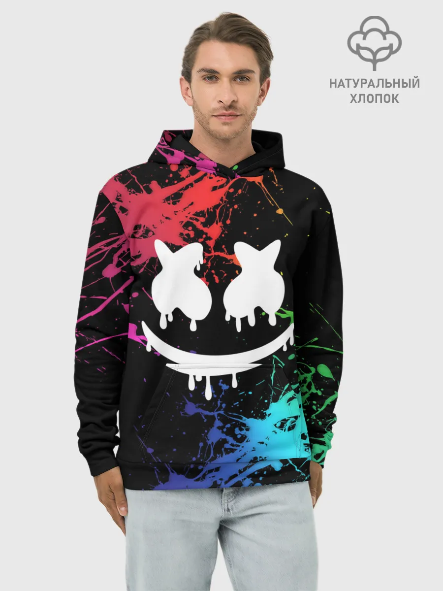 Худи мужской база хлопок / Marshmello